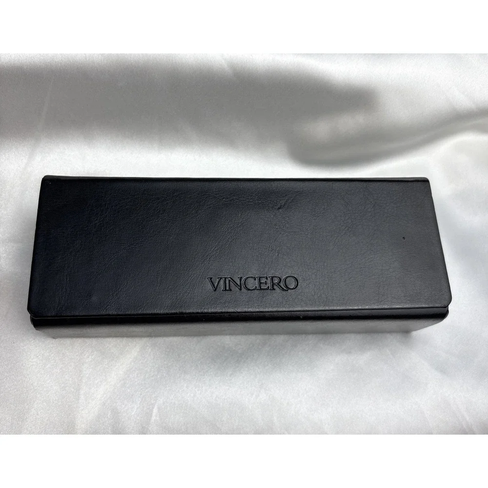 Vincero Sunglasses Hard Case Black Embossed Logo Eyeglasses‎ Rigid Box